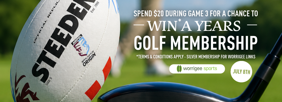 State of Origin Game 2 – Win a year's golf membership