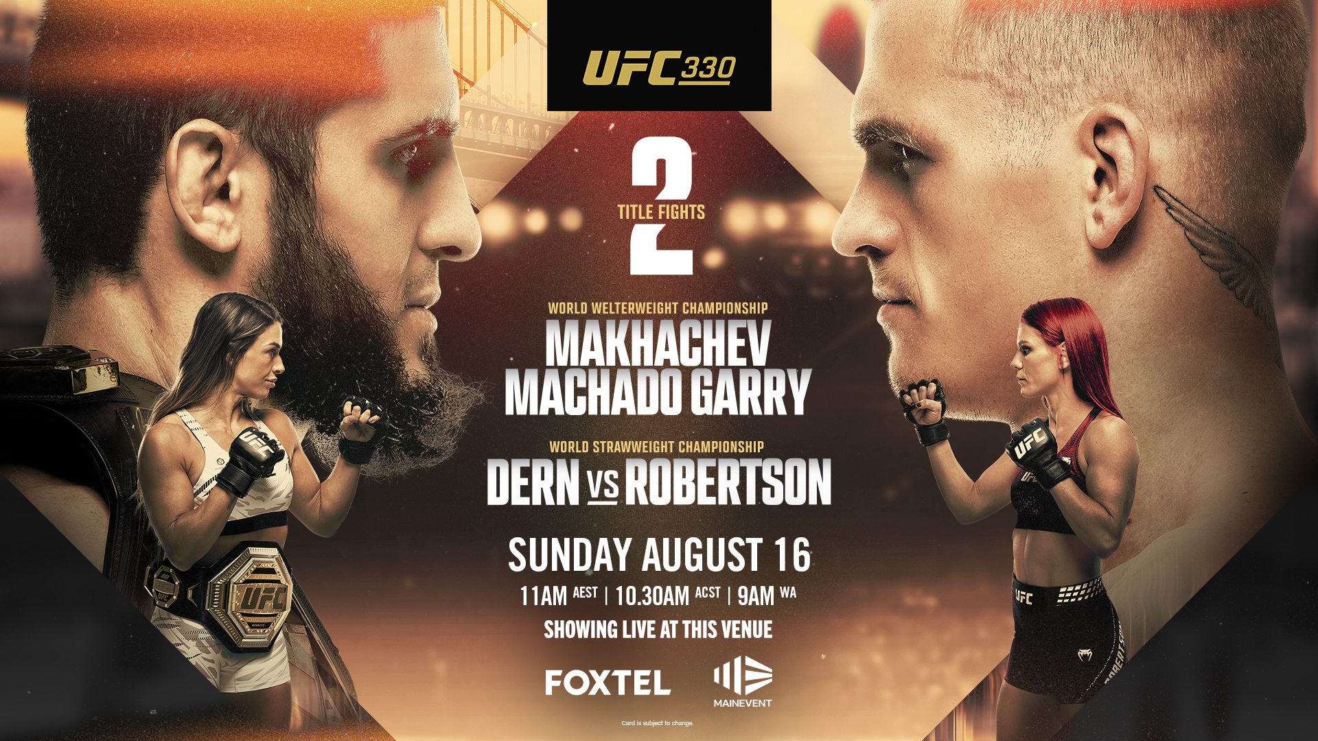 UFC 330 - Makhachev vs. Machado Garry
