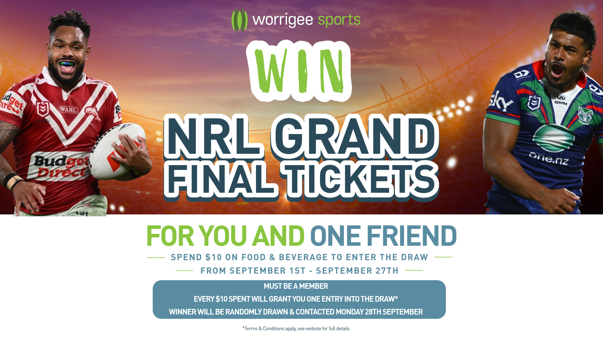 WIN NRL Grand Final Tickets!